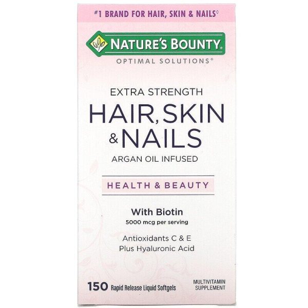 Nature's Bounty, Optimal Solutions, Здоровые волосы, кожа и ногти, 150 капсул