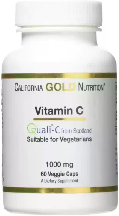 California Gold Nutrition, Vitamin C, 1,000 mg, 60 Veggie Capsules