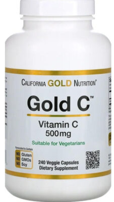 California Gold Nutrition, Gold C, Vitamin C, 500 mg, 240 Veggie Capsules