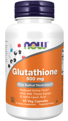 NOW Foods Glutathione 500 mg 60 Capsules