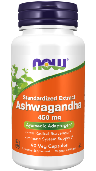 NOW Foods, Ashwagandha, Standardized Extract, 450 mg, 90 Veg Capsules