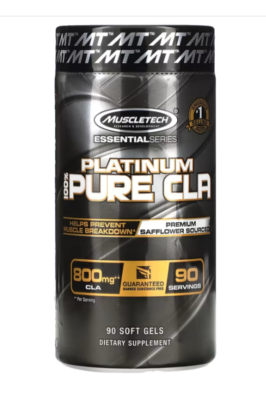 MuscleTech, Essential Series, Platinum 100% Pure CLA, 800 mg, 90 Softgels