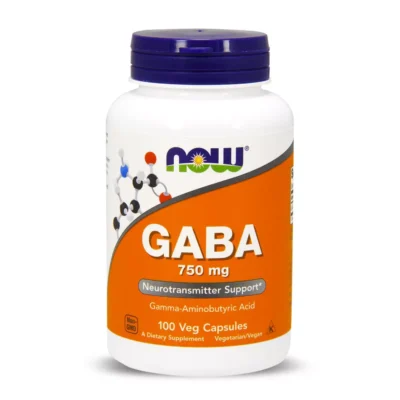 NOW Foods GABA 750 mg, 100 Veg Capsules