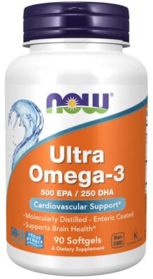 NOW Ultra Omega 3, 90 softgels