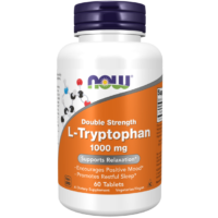 NOW Foods L-Tryptophan, Double Strength 1000 mg, 60 tablets