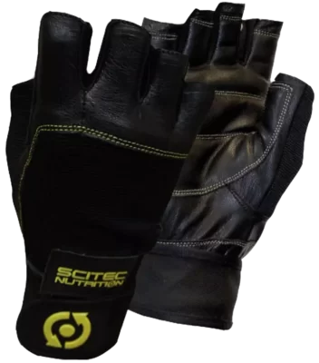 Scitec Nutrition Gloves - Yellow Leather Style, size L, XL