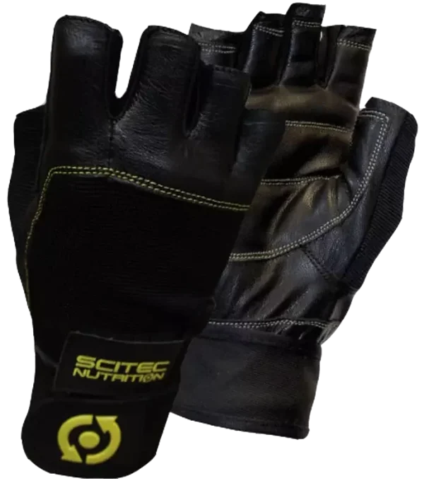 Scitec Nutrition Gloves - Yellow Leather Style, size L, XL