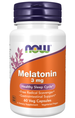 NOW Foods, Melatonin, 3 mg, 60 Veg Capsules