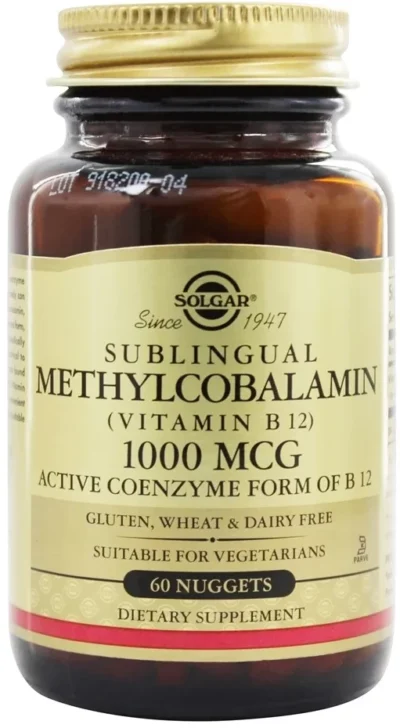 Solgar Sublingual Methylcobalamin (Vitamin B12) 1,000 mcg 60 Nuggets
