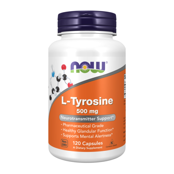 NOW Foods, L-Tyrosine, 500 մգ, 120 պատիճ