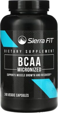 Sierra Fit Micronized BCAA, 500 mg, 240 Veggie Capsules
