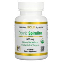 California Gold Nutrition, Organic Spirulina, 500 mg, 60 Tablets