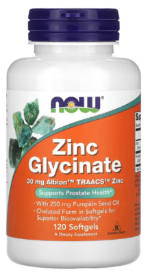 NOW Foods, Zinc Glycinate, 120 Softgels buy online in Yerevan