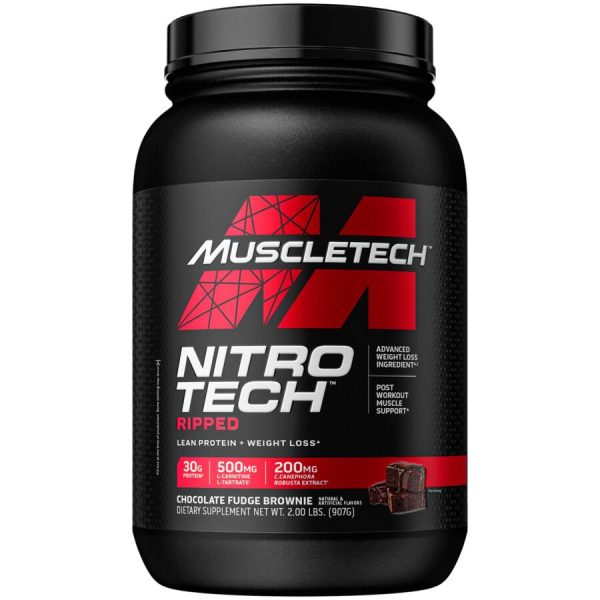 MuscleTech, Nitro Tech Ripped, Lean Protein + Weight Loss 907gr