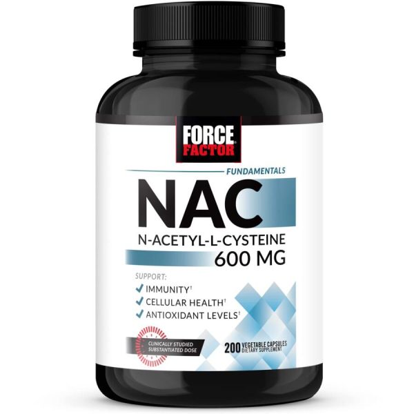 Force Factor, Fundamentals, NAC, N-Acetyl-L-Cysteine, 600 mg, 200 Vegetable Capsules
