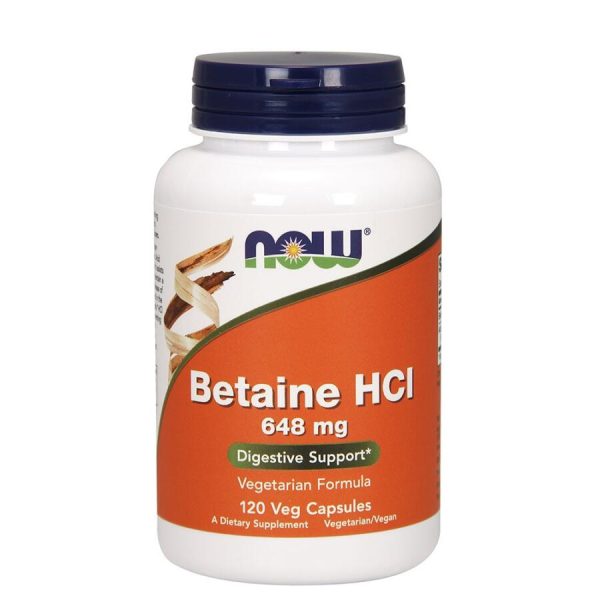 NOW Foods, Betaine HCl, 648 mg, 120 Veg Capsules