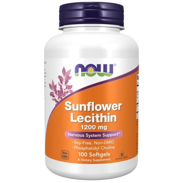NOW Foods, Sunflower Lecithin, 1,200 mg, 100 Softgels