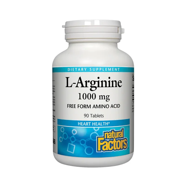Natural Factors L-Arginine 1000 mg, 90 Tablets