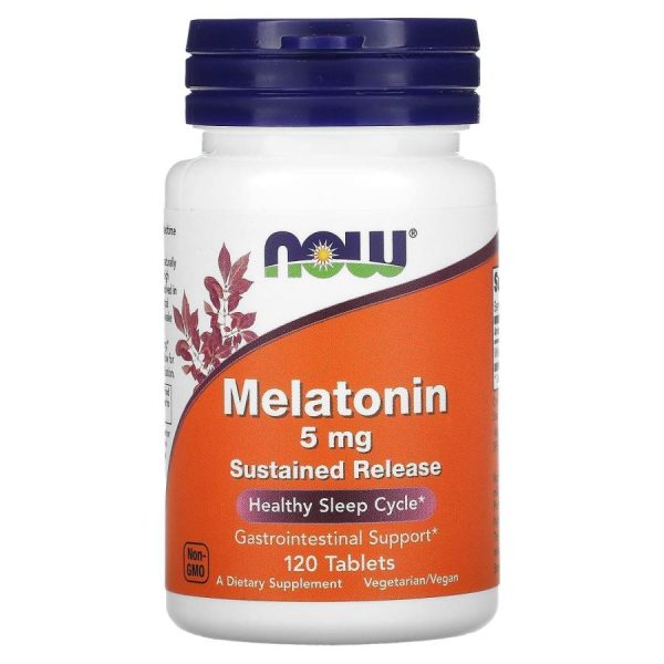 NOW Foods, Melatonin, 5 mg, Sustained Release 120 tabs