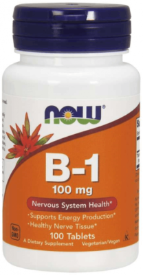 NOW Foods, Vitamin B1, Thiamin 100 mg, 100 Tablets