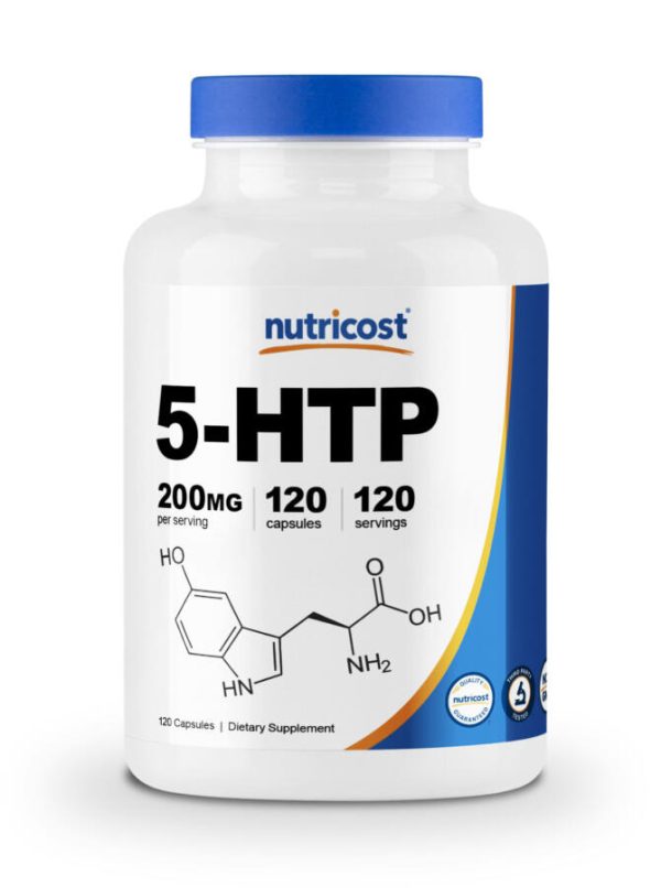 Nutricost, 5-HTP, 200 մգ, 120 Պատիճ