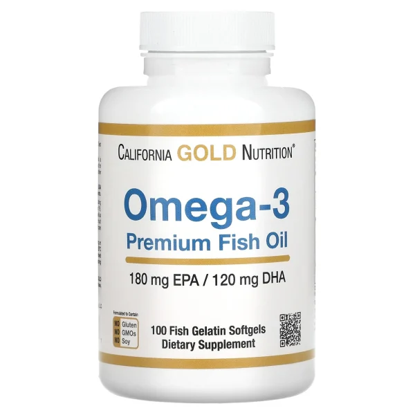 California Gold Nutrition, Омега-3, 100 капсул