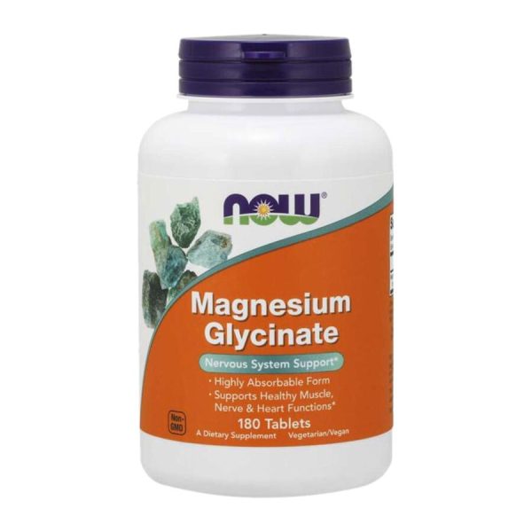 NOW Foods, Magnesium Glycinate, Մագնեզիում Գլիցինատ 180 կոճակ