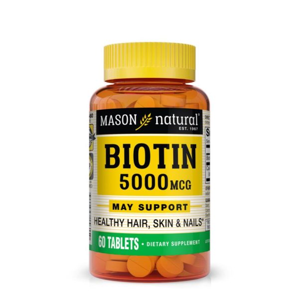 Mason Natural, Биотин 5,000 мкг, 60 таблеток