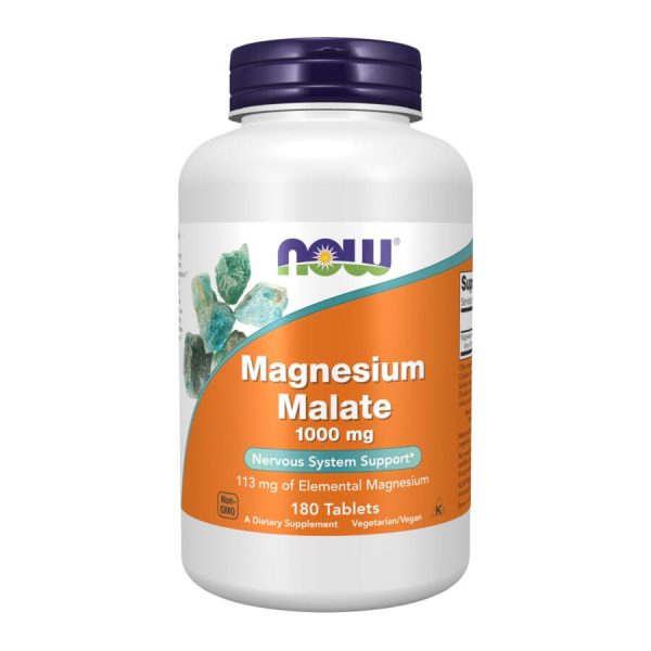 NOW Foods, Magnesium Malate, Մագնեզիում Մալատ 1,000 մգ, 180 կոճակ