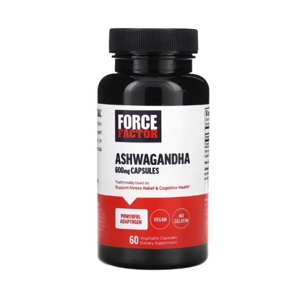 Force Factor, Ashwagandha ,Աշվագանդա 600 մգ , 60 պատիճ