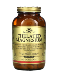 Solgar, Chelated Magnesium, 250 Tablets