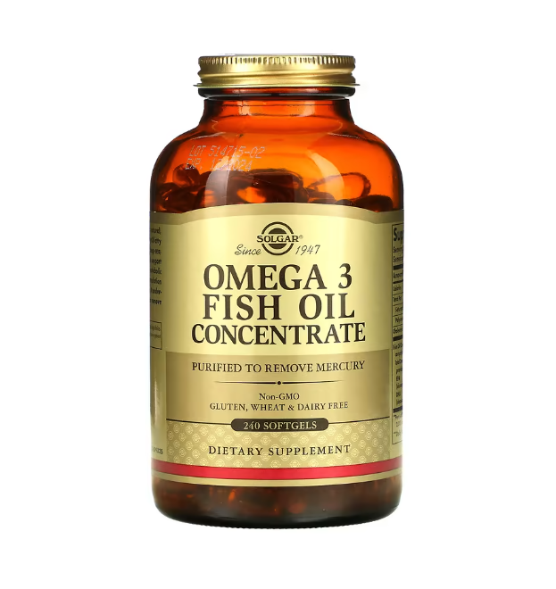 Solgar, Օմեգա 3, Ձկան Յուղ, Omega 3 Fish Oil Concentrate, 240 պատիճ