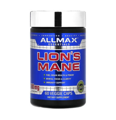 ALLMAX Lion's Mane 600մգ, ALLMAX Lion's Mane, 600 мг, 60 капсул