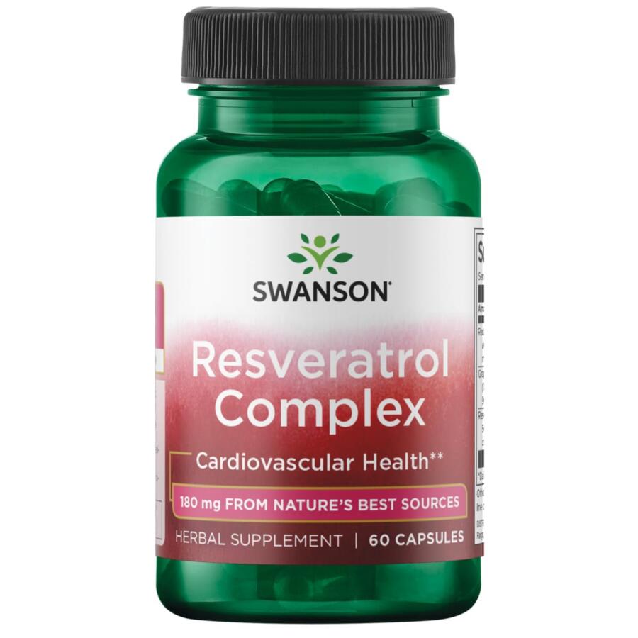 Swanson, Resveratrol Complex, Ռեսվերատրոլ, 60 պատիճ