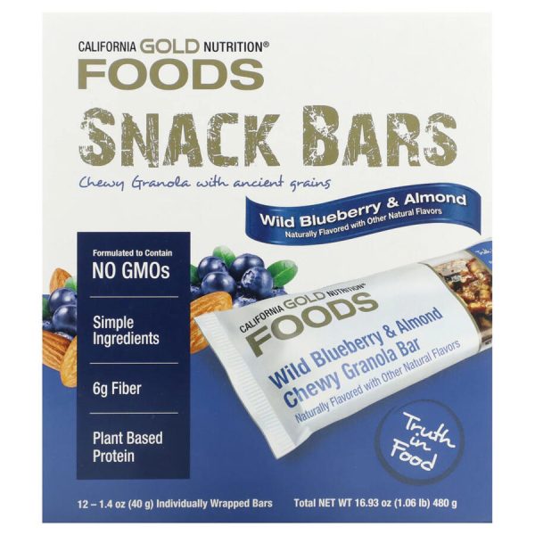 California Gold Nutrition, Snack Bars, 40 gr