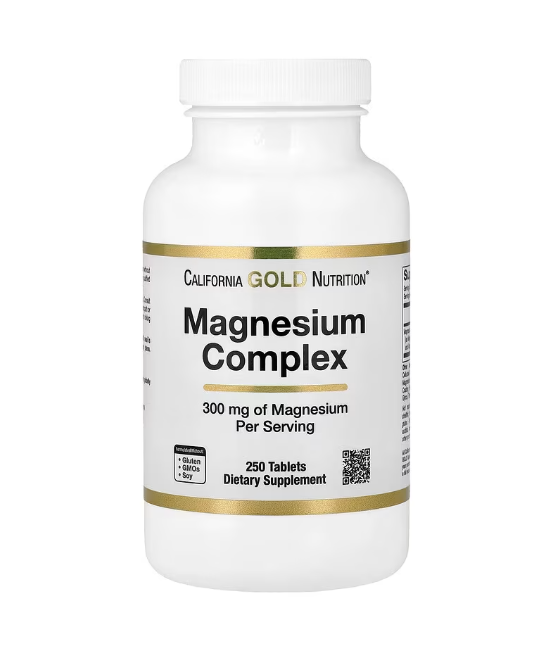 California Gold Nutrition, Magnesium Complex, Մագնեզիումի կոմպլեքս, 300 մգ, 250 կոճակ