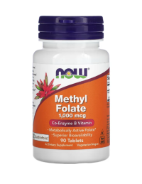 NOW Foods, Methyl Folate, Մեթիլ Ֆոլատ 1,000 մկգ, 90 կոճակ