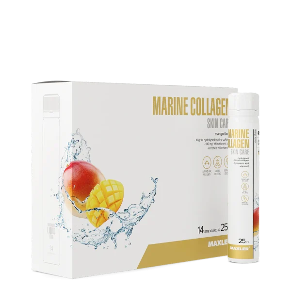 Maxler Marine Collagen Skin Care Shots, Ծովային կոլագեն, հեղուկ 25 մլ