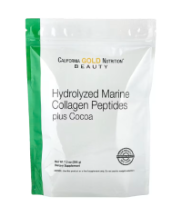California Gold Nutrition, пептиды гидролизованного морского коллагена с какао, 206 г