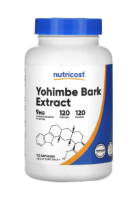 Nutricost, Yohimbe Bark Extract, Յոհիմբին, 9 մգ, 120 պատիճ