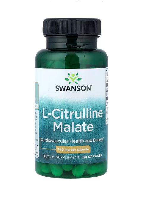 Swanson, L-Citrulline Malate, Ցիտրուլին Մալատ, 750 մգ, 60 պատիճ